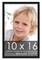 10x16 Modernist Black Picture Frame - UV Acrylic, Foam Board Backing, Hanging Hardware